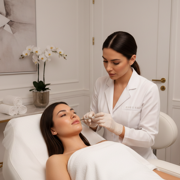 Dermaplaning facial exfoliation treatment at VCesthetics med spa